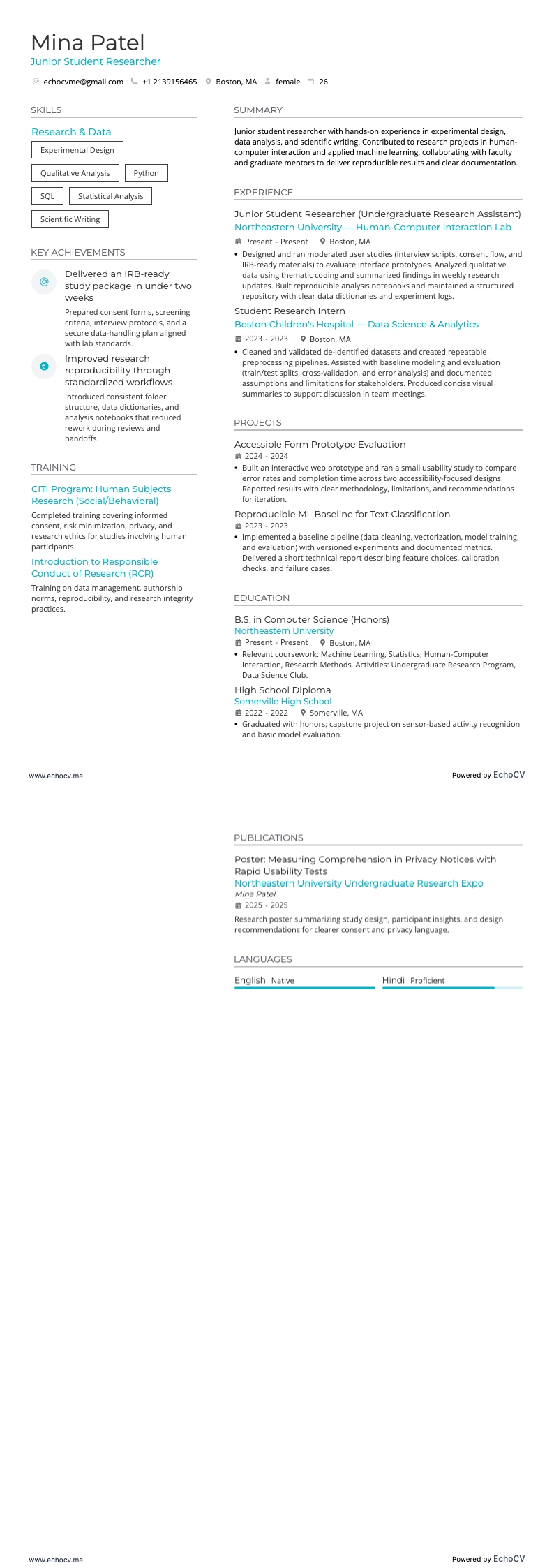 Junior Student Researcher full preview