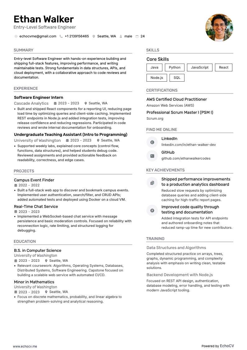 Engenheiro de software júnior