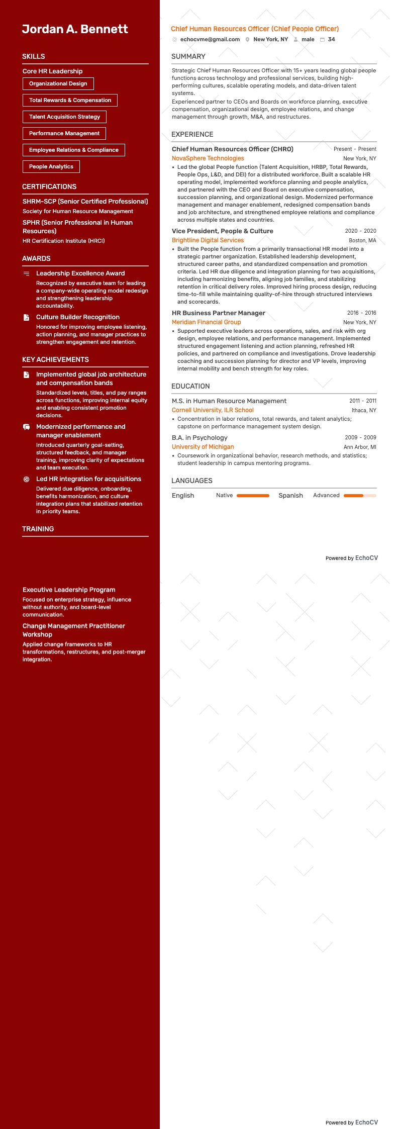 Chief Human Resources Officer (Chief People Officer) full preview