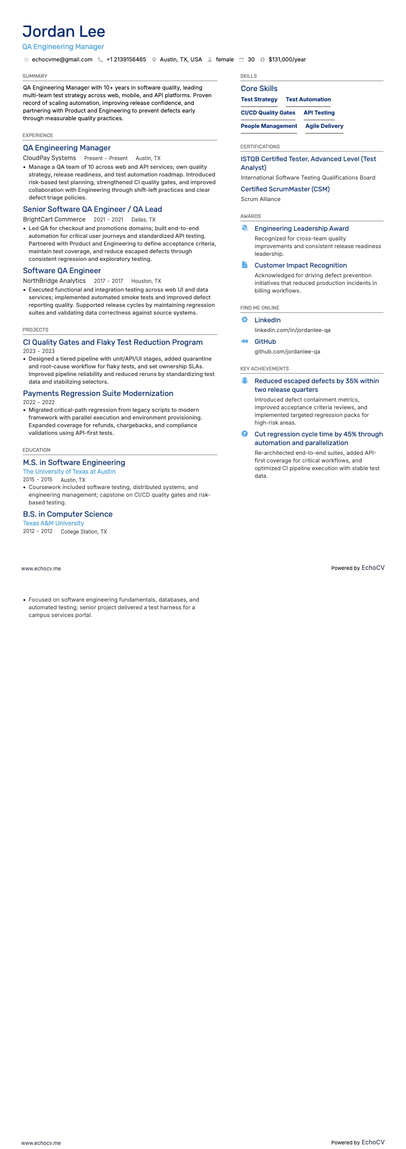 Leiter QA-Engineering Vollvorschau