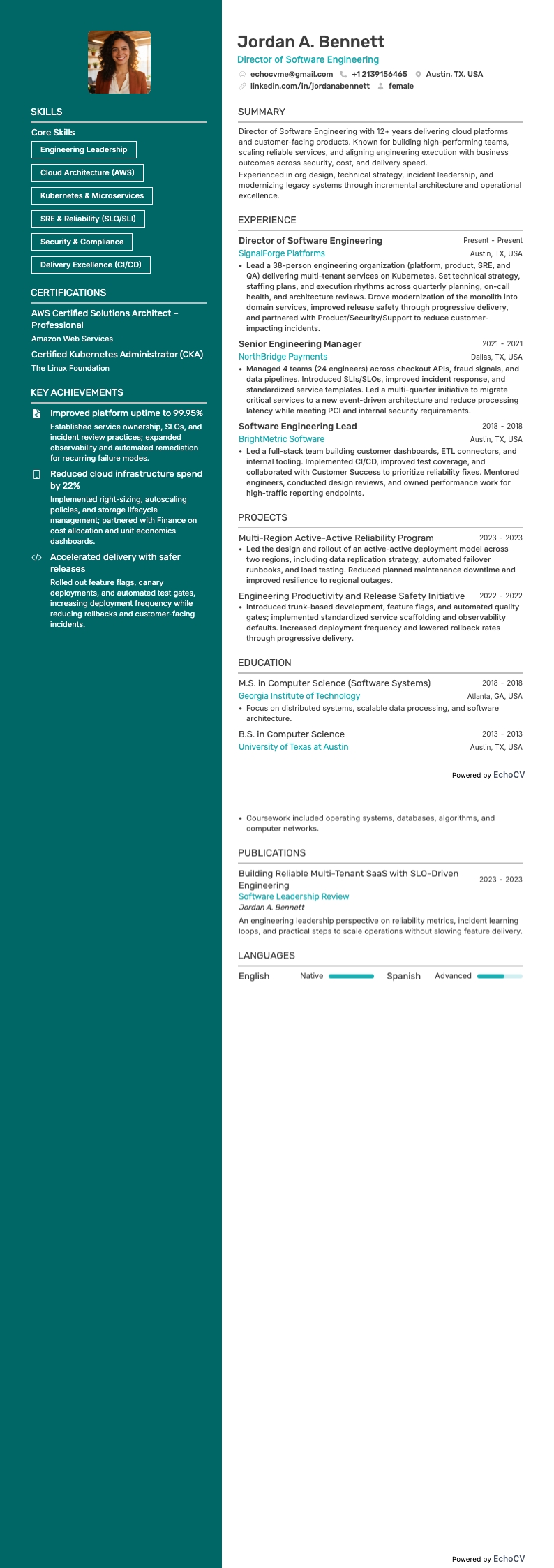 Prévia completa de Diretor de Engenharia de Software