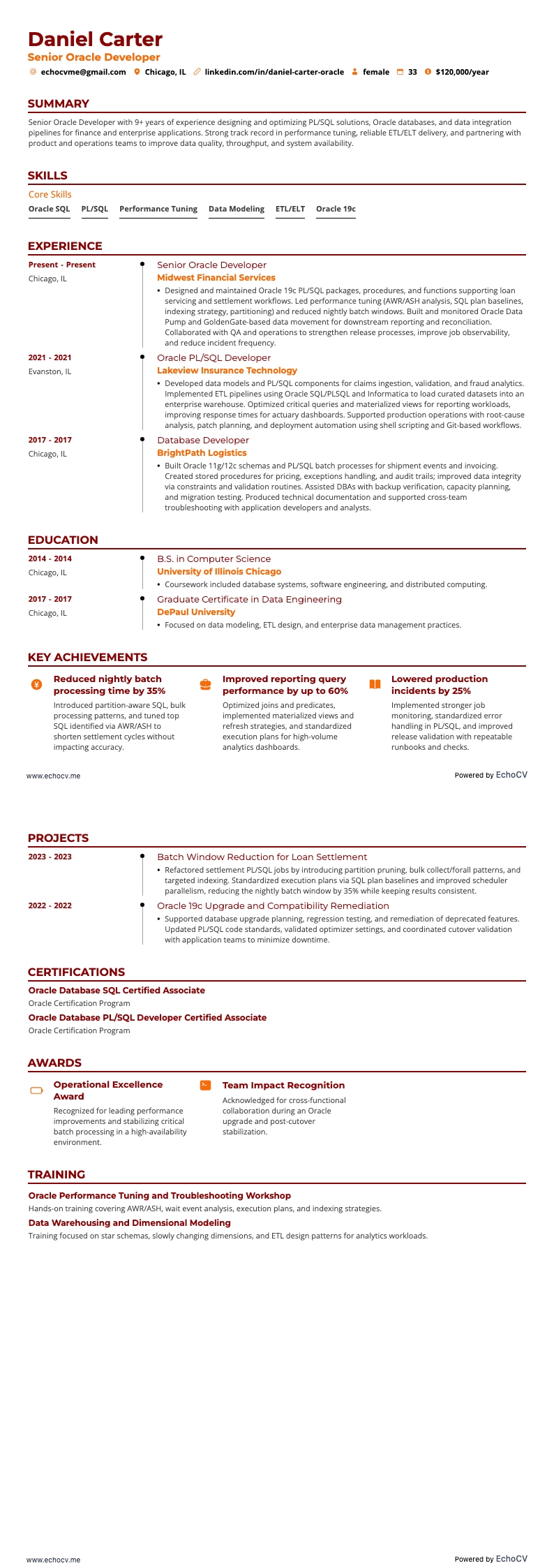 高级Oracle开发工程师 完整预览