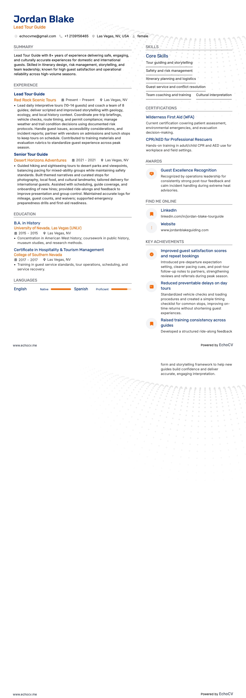 Lead Tour Guide full preview