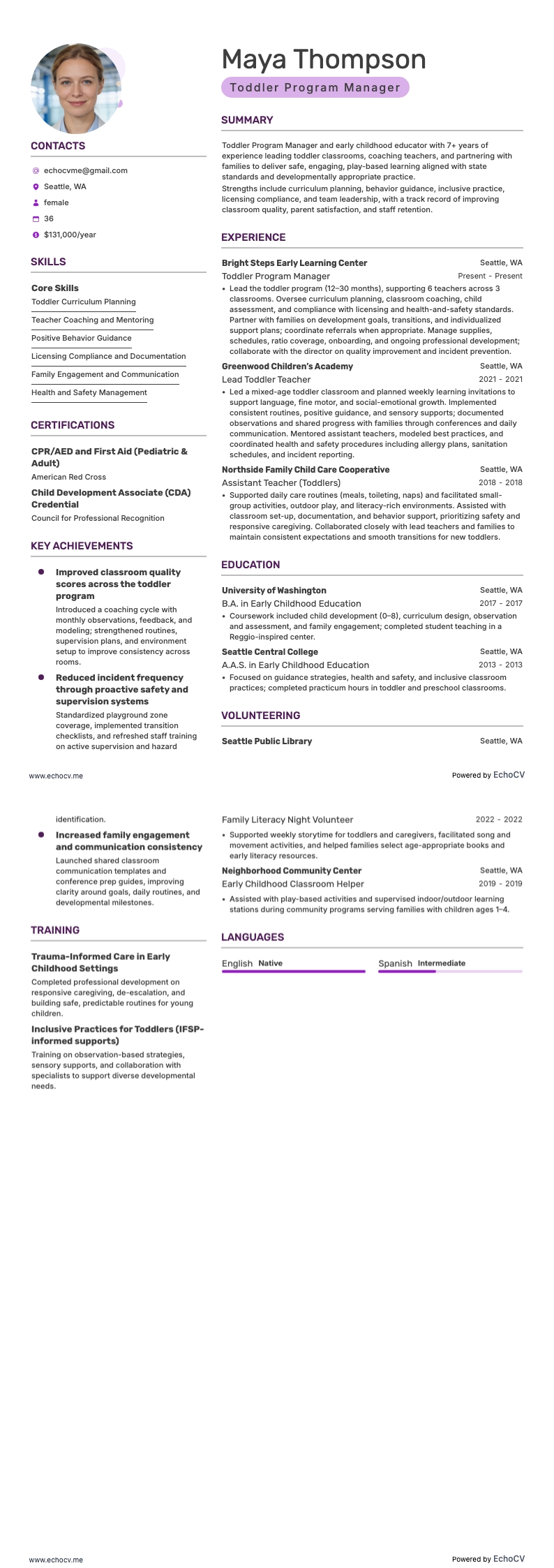 Xem trước đầy đủ Quản lý Chương trình Trẻ nhỏ