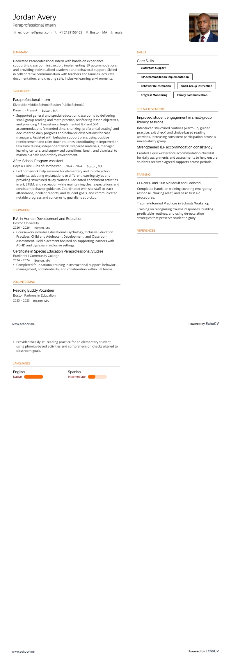 Paraprofessional Intern full preview