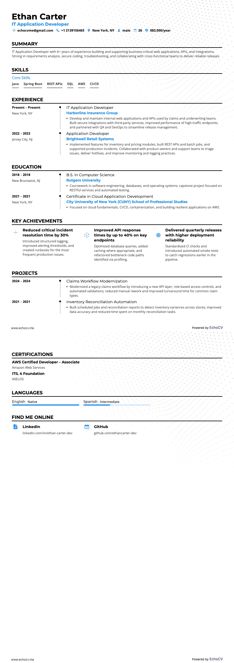 Développeur d’applications IT