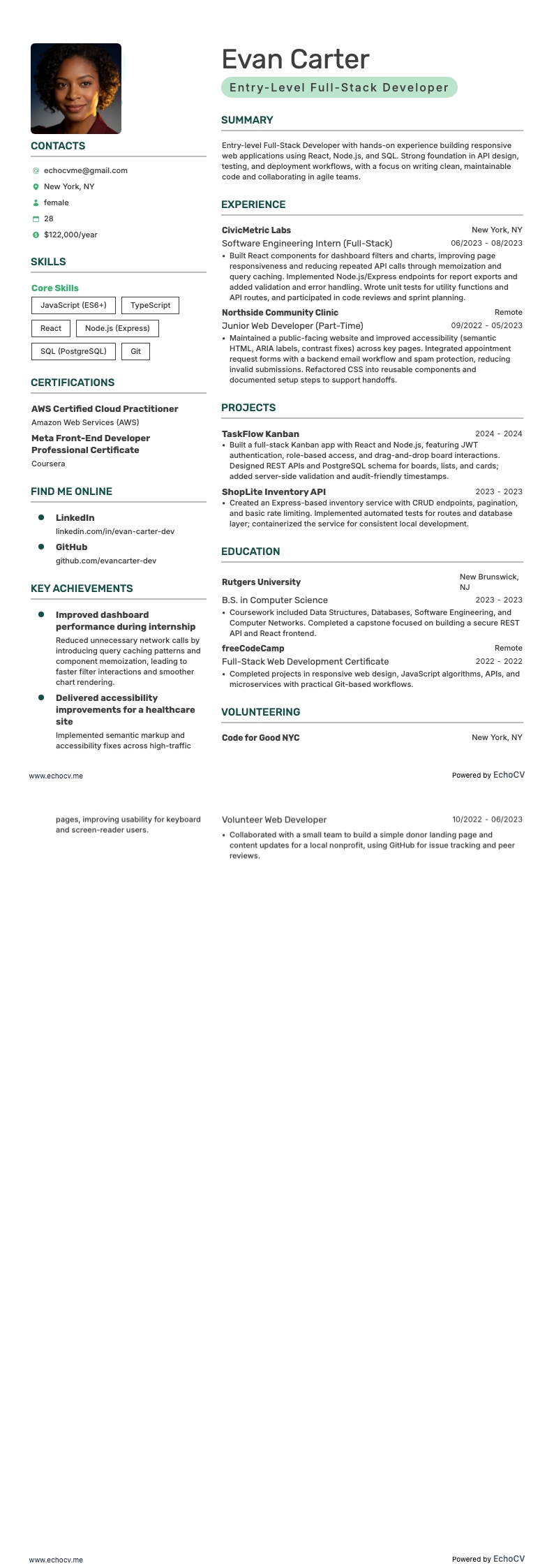 Fullstackutvecklare på ingångsnivå