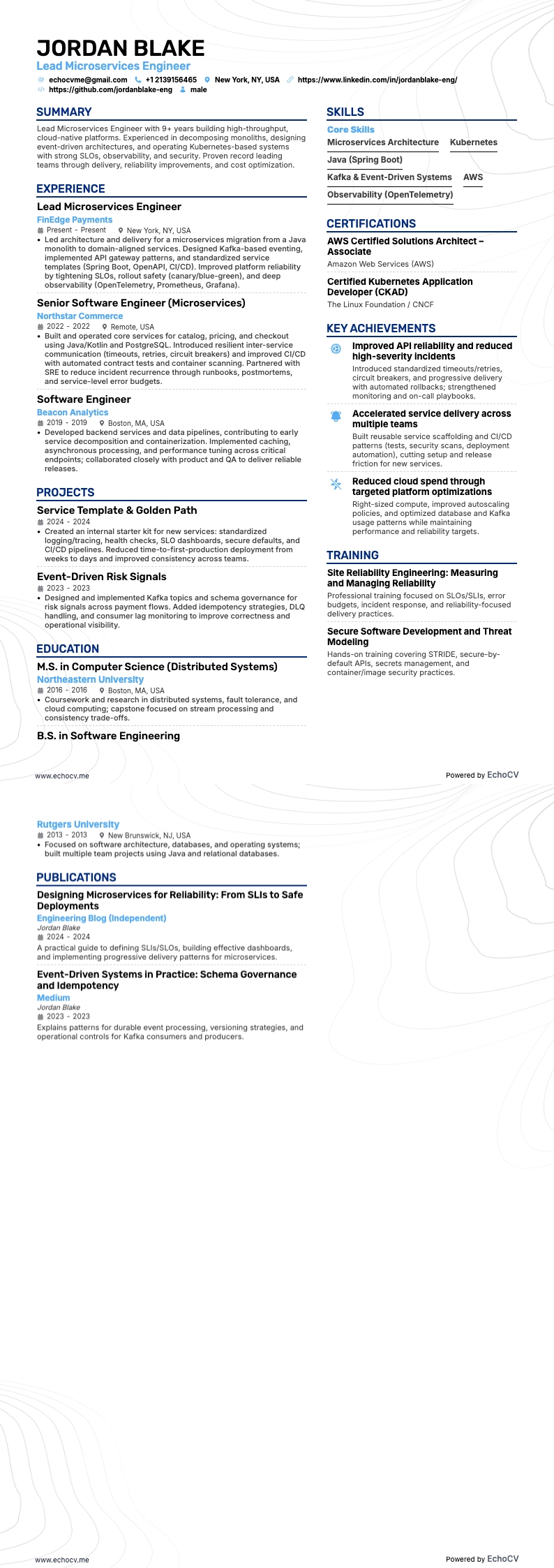 Lead Microservices Engineer full preview