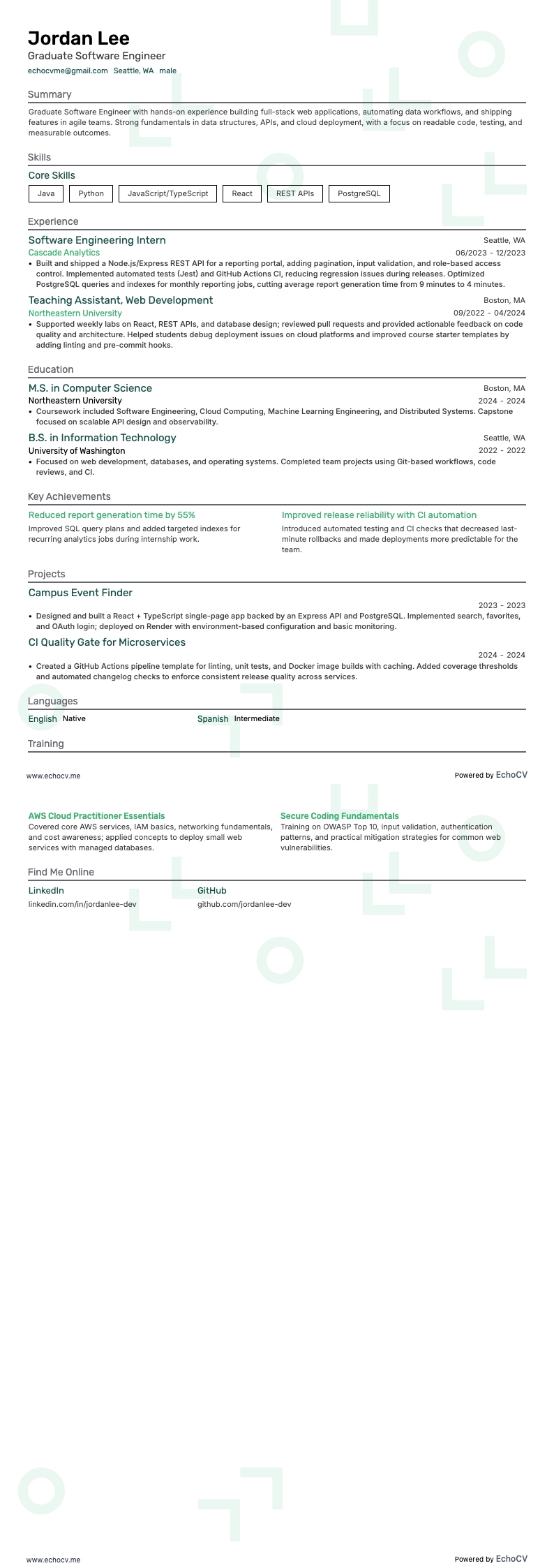 Xem trước đầy đủ Kỹ sư phần mềm mới tốt nghiệp