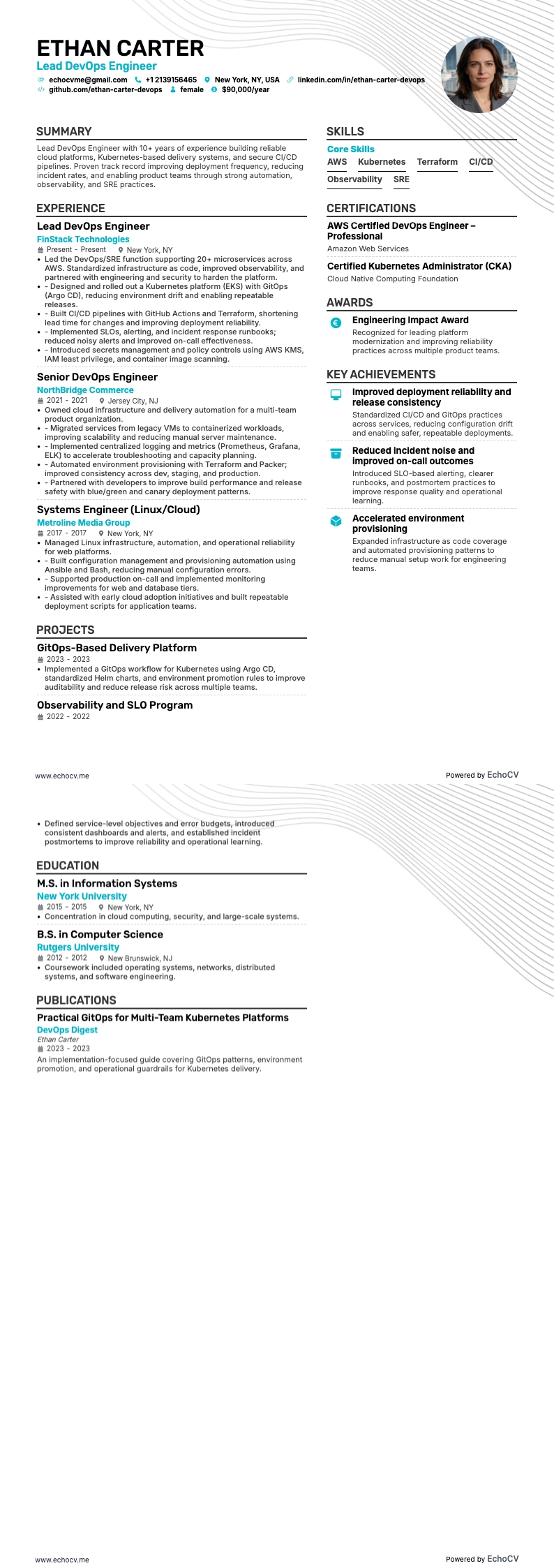 Lead Devops Engineer full preview