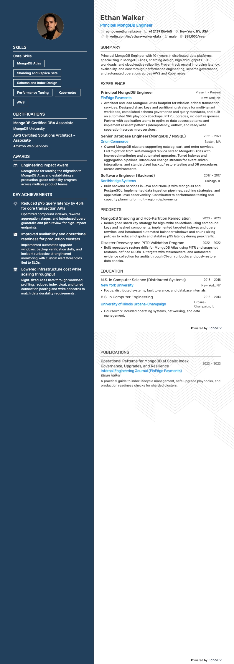 Engenheiro principal de MongoDB