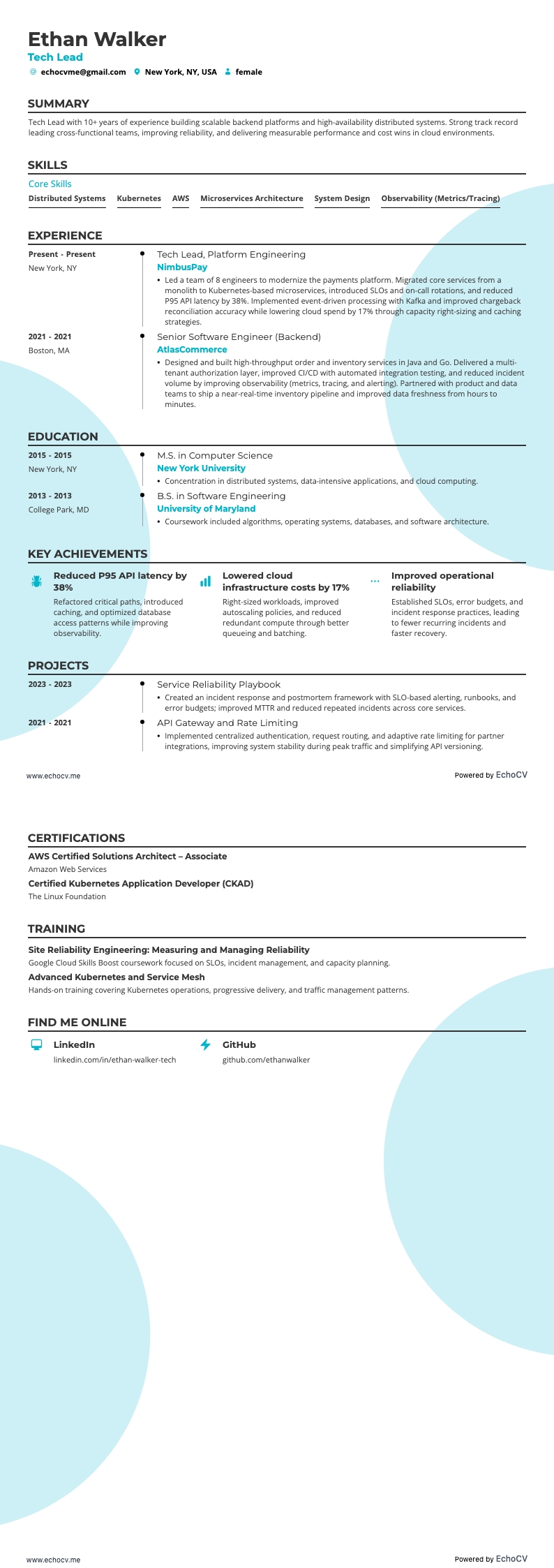 Tech Lead full preview