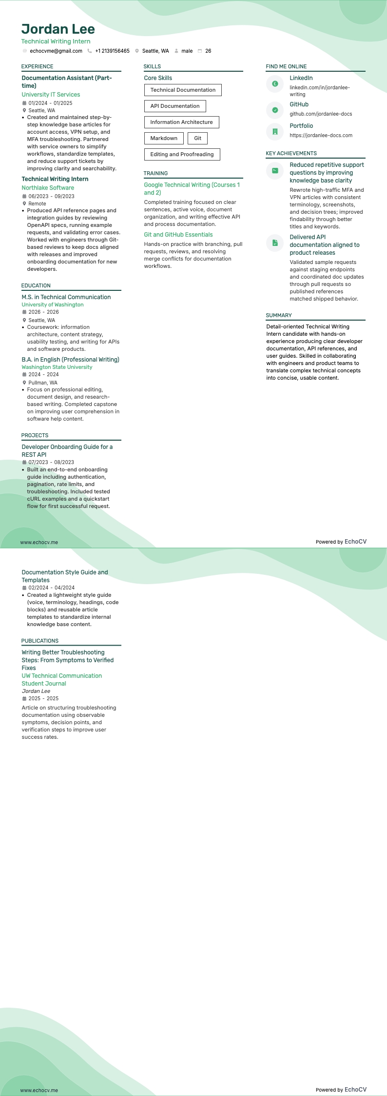 テクニカルライティングインターン