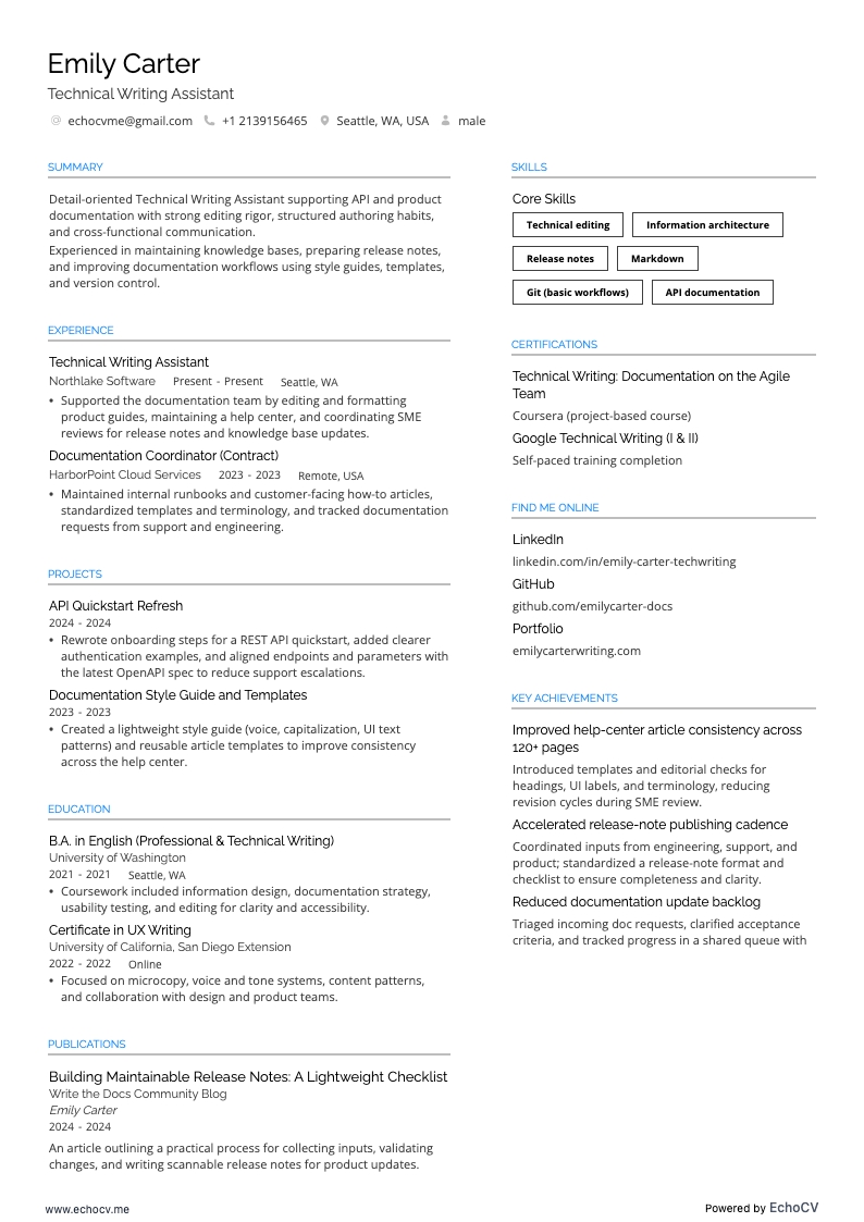 Technical Writing Assistant full preview