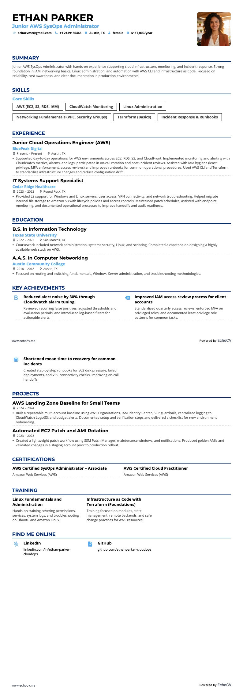 Administrador Junior de AWS SysOps