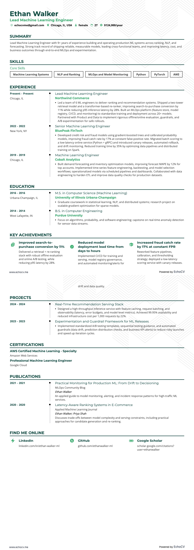 Lead Machine Learning Engineer