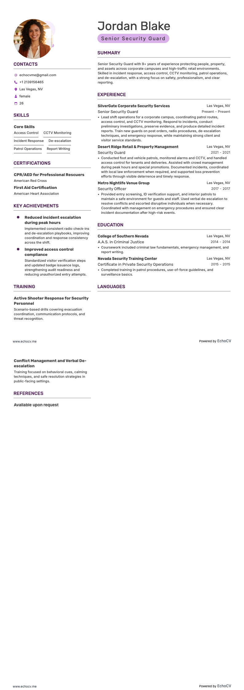 Senior Security Guard full preview