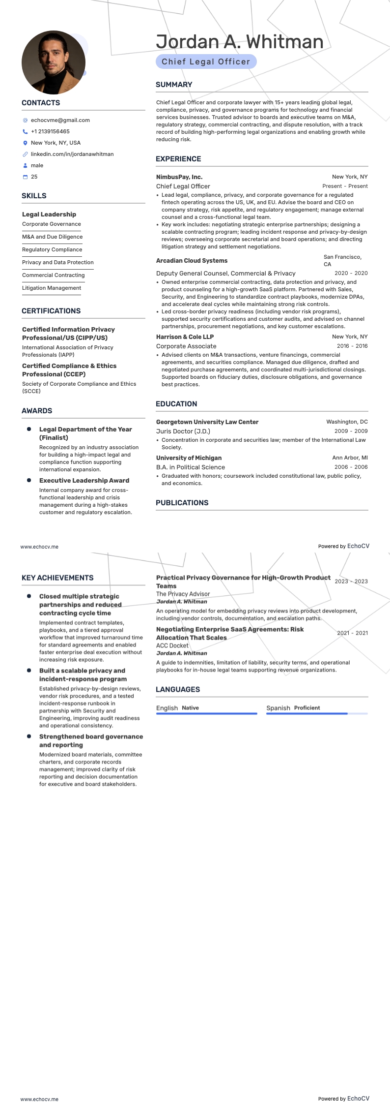 律師 resume example