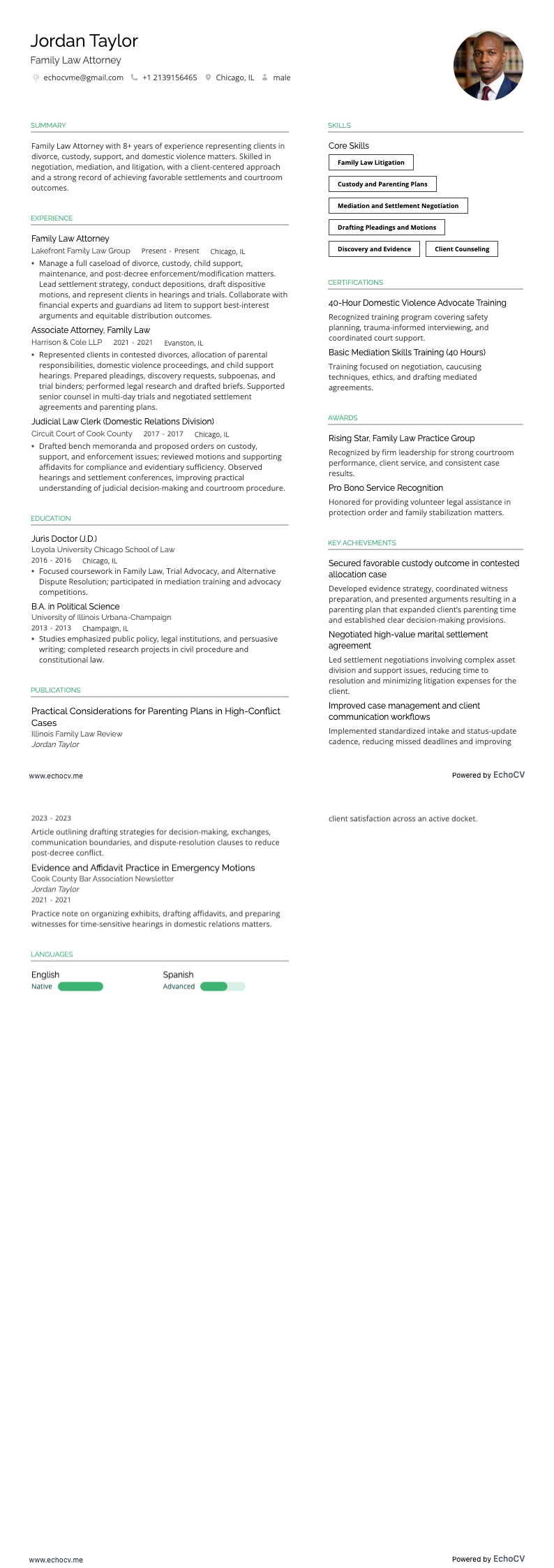 Familierechtadvocaat example resume