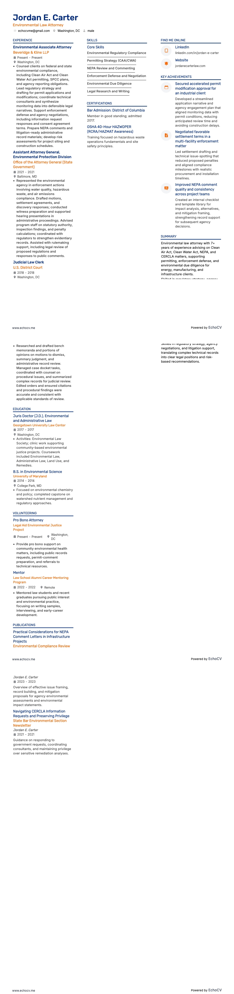 Luật sư resume example