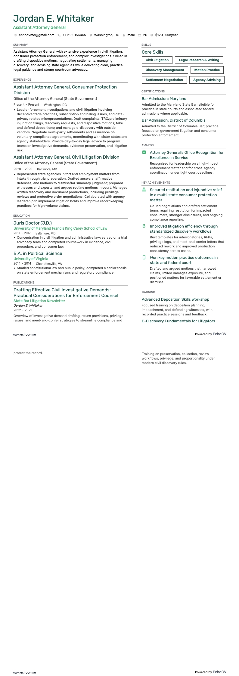 Adjunct-procureur-generaal example resume