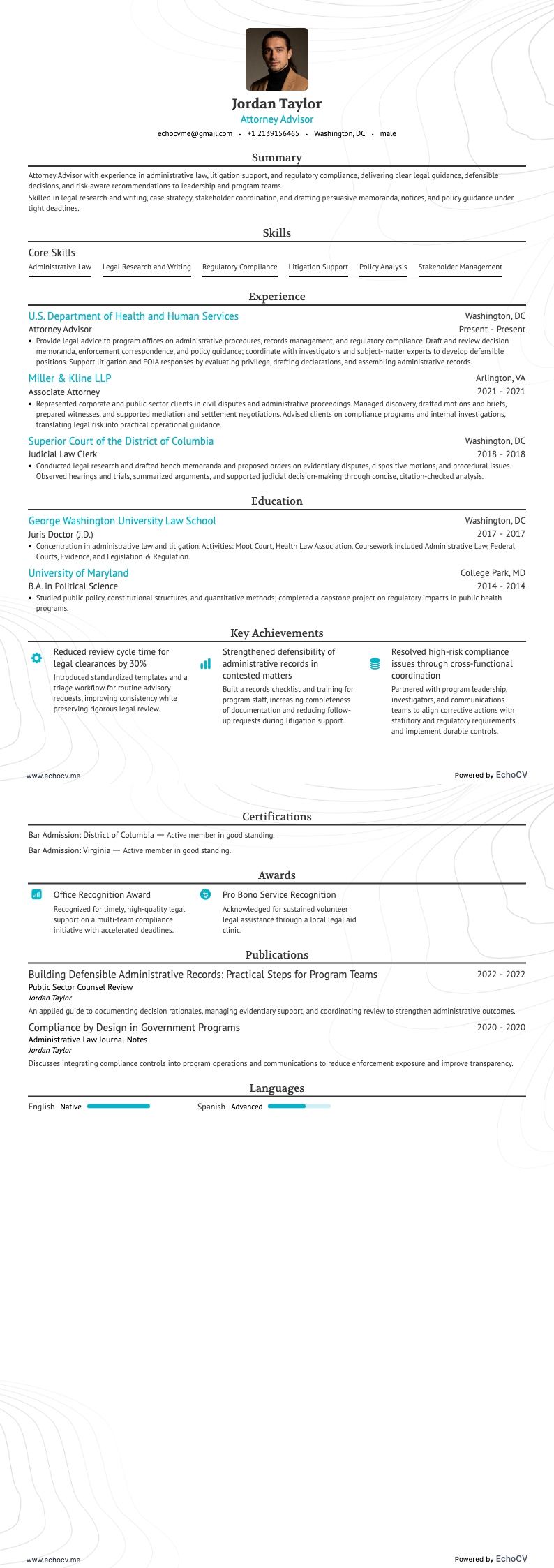 Juridisch adviseur example resume