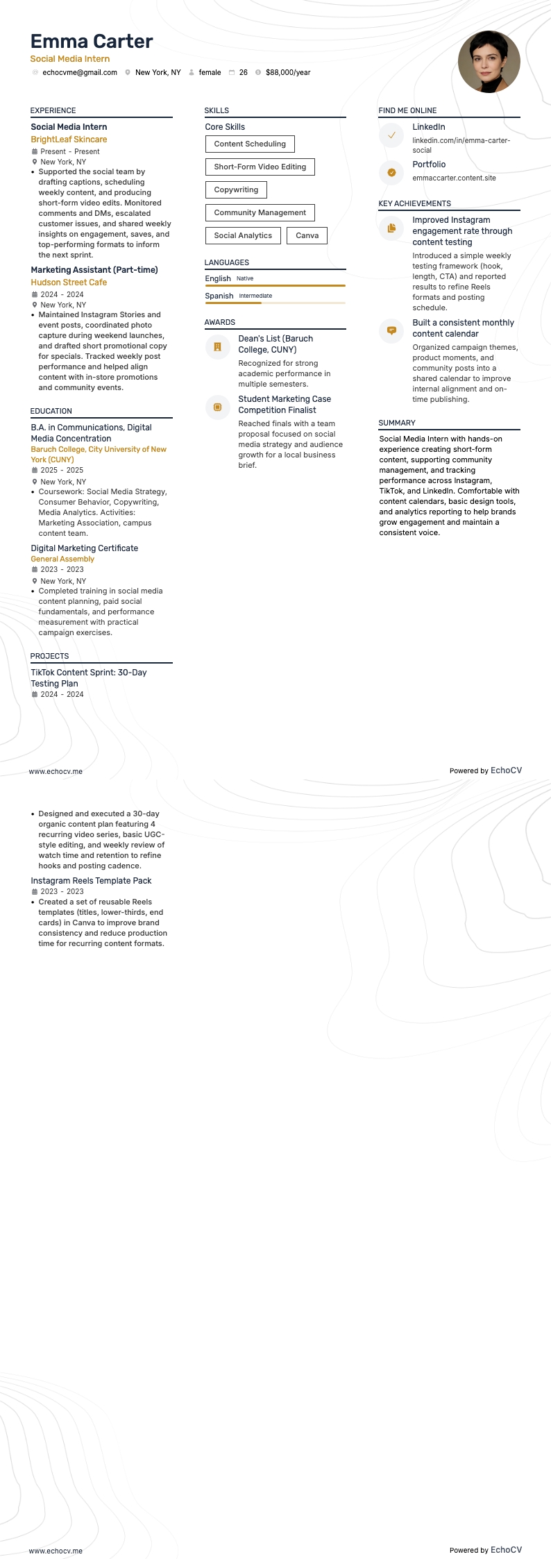 Stagiaire en médias sociaux