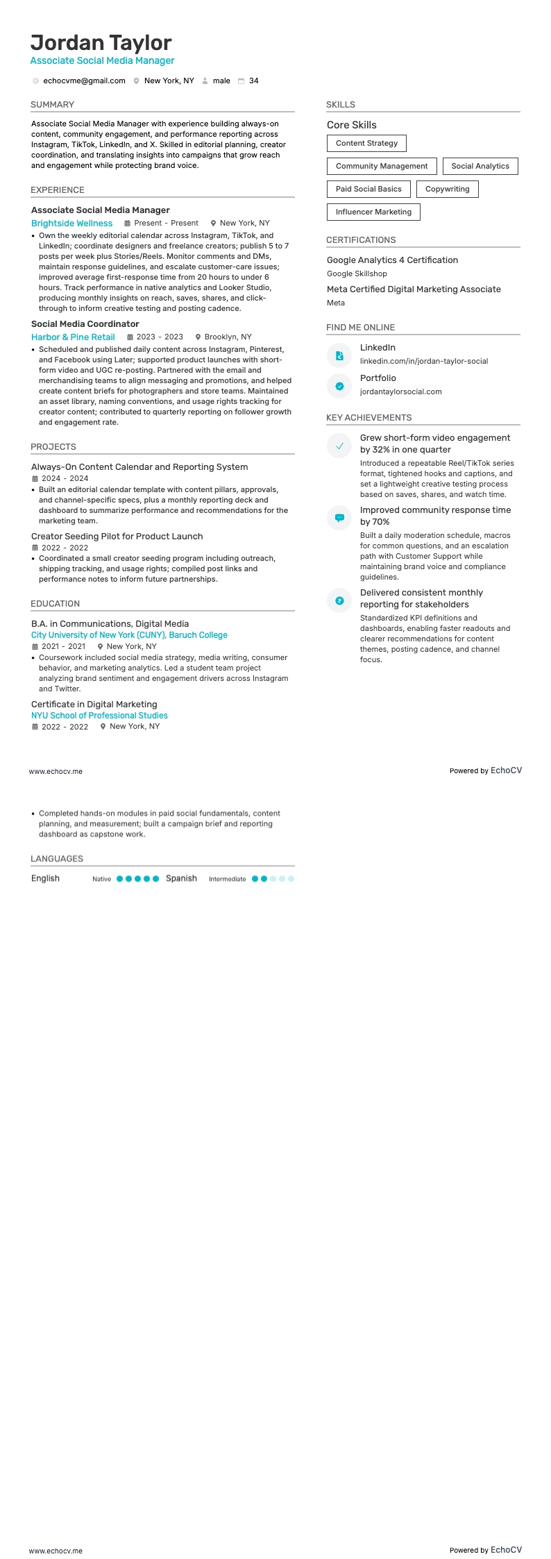 Aperçu complet de Responsable adjoint des réseaux sociaux