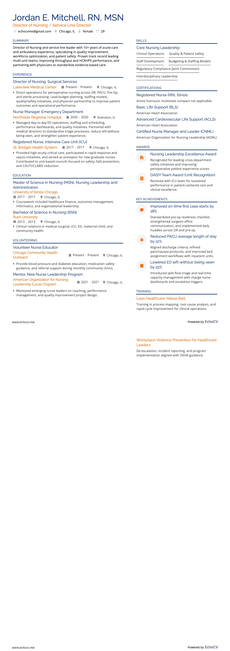 Xem trước đầy đủ Giám đốc Điều dưỡng / Giám đốc mảng dịch vụ