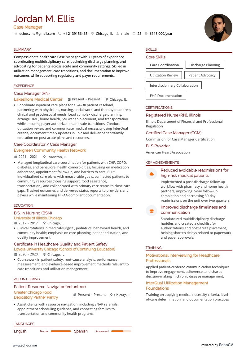 Nhân viên quản lý ca example resume