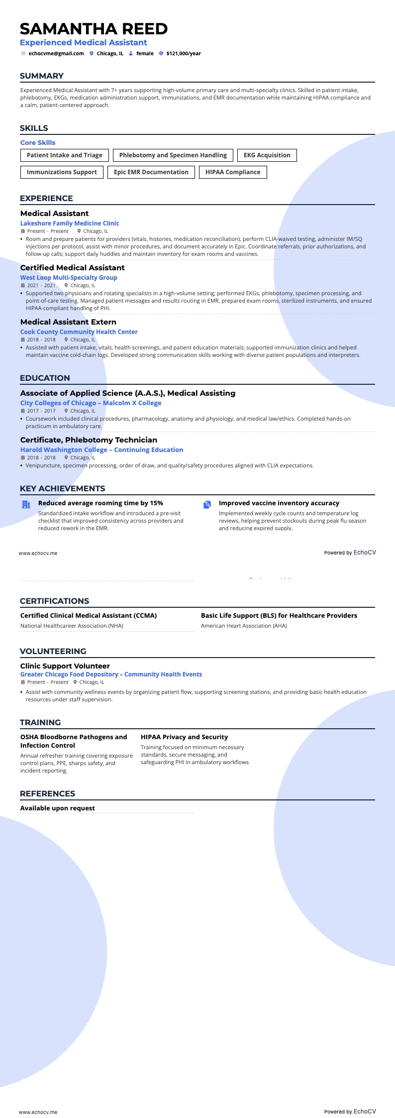 Experienced Medical Assistant full preview