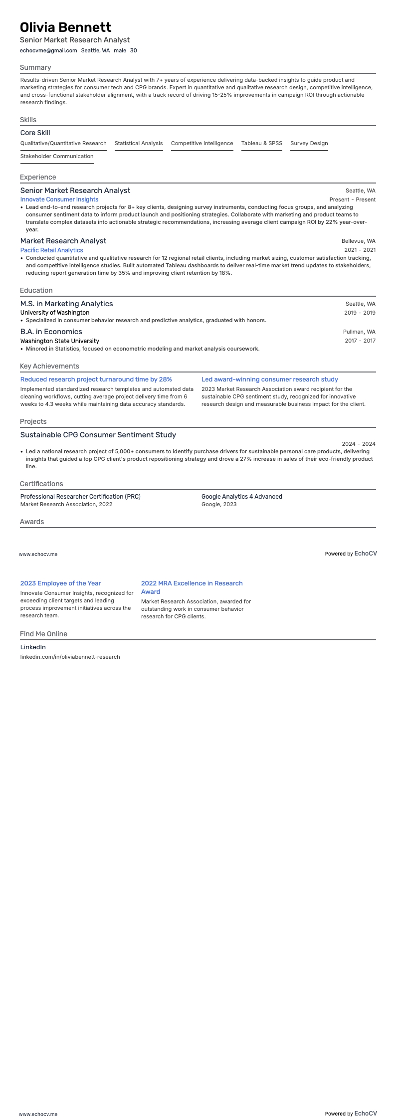 Senior Market Research Analyst full preview