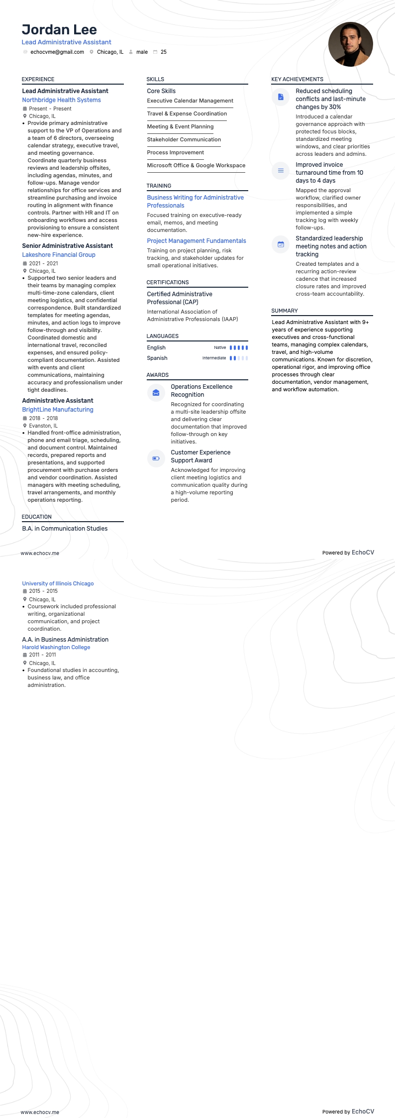 Lead Administrative Assistant full preview