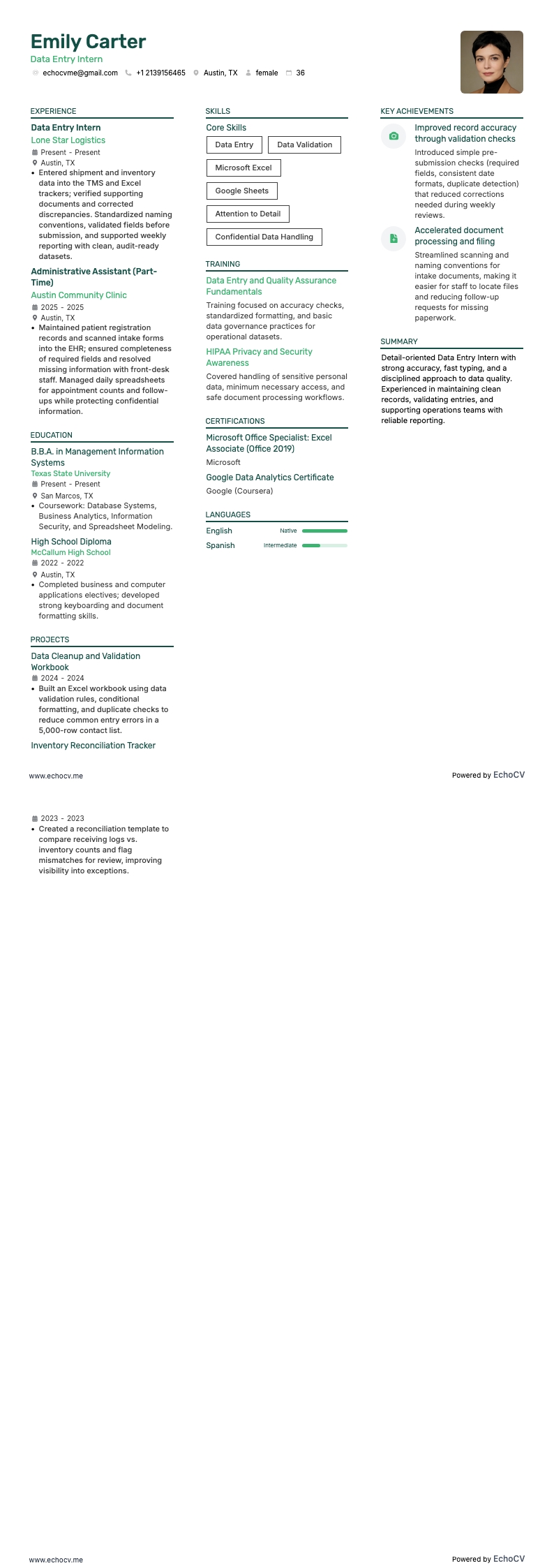 データ入力インターン の全体プレビュー