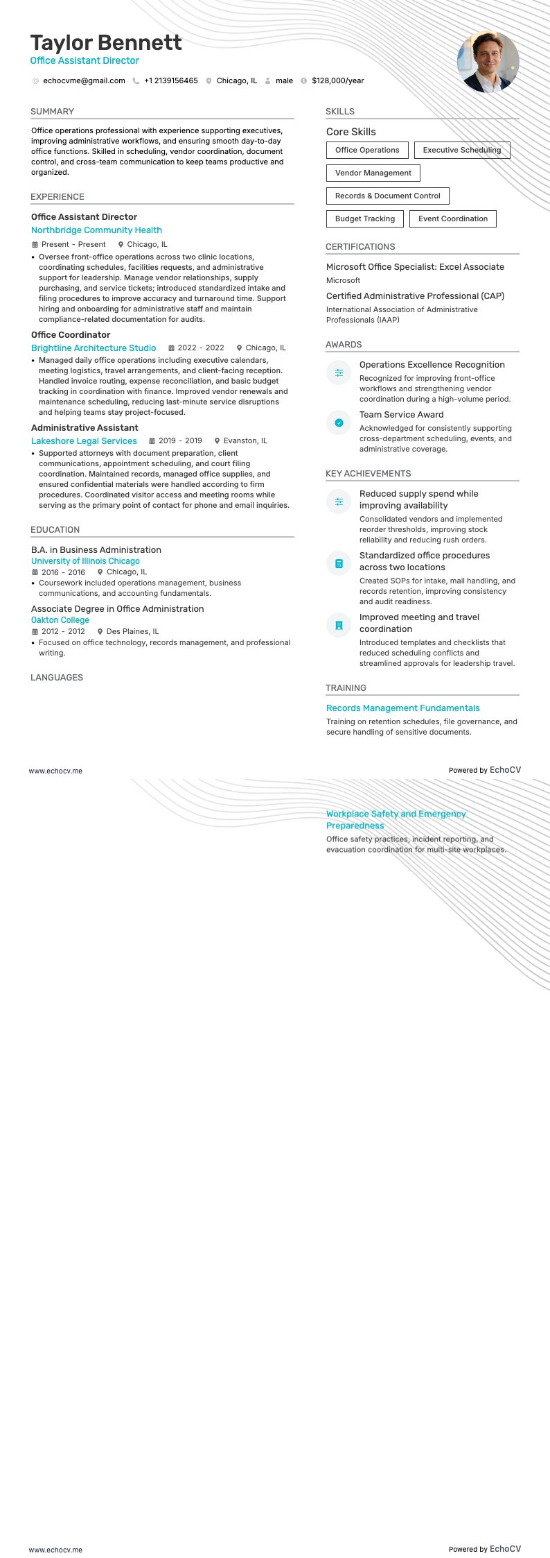 Prévia completa de Diretor de Assistente de Escritório