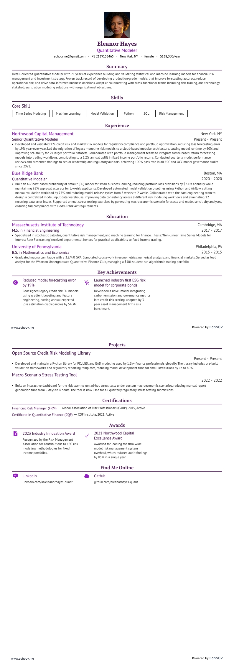 Người mẫu resume example