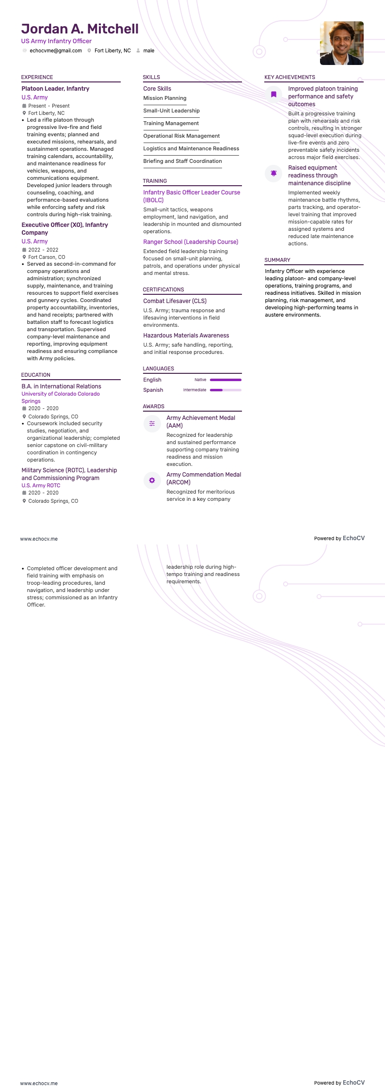 미 육군 보병 장교