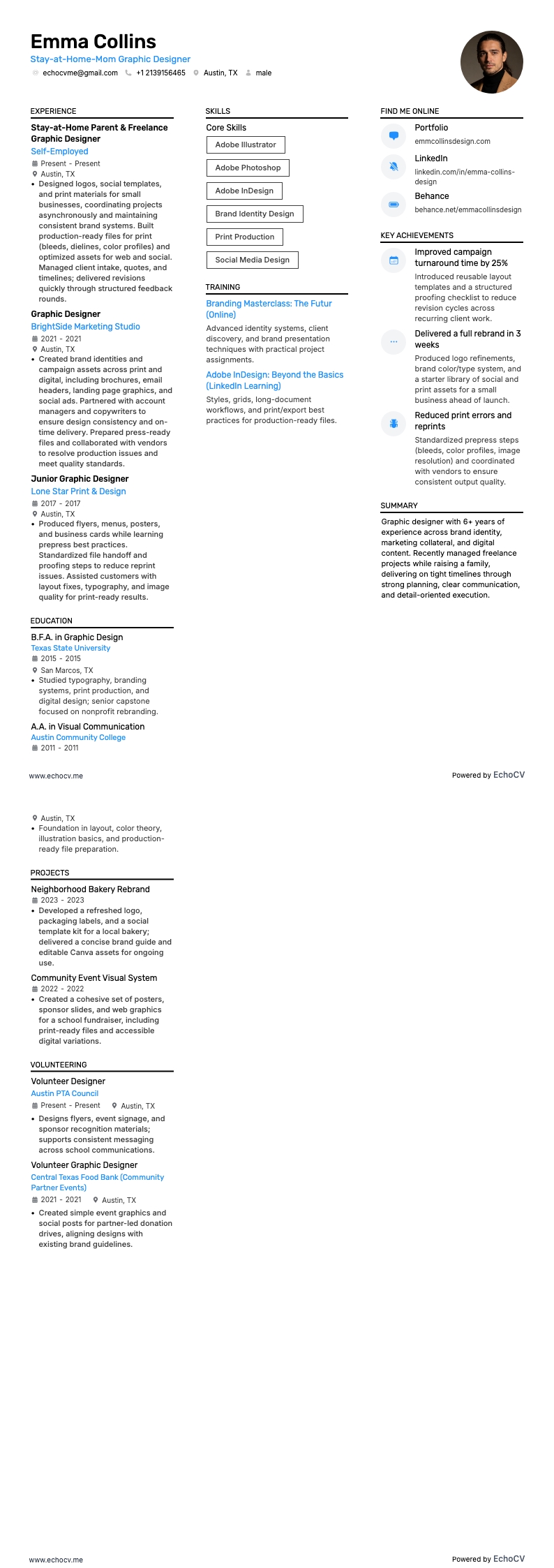 Thuisblijfmoeder resume example