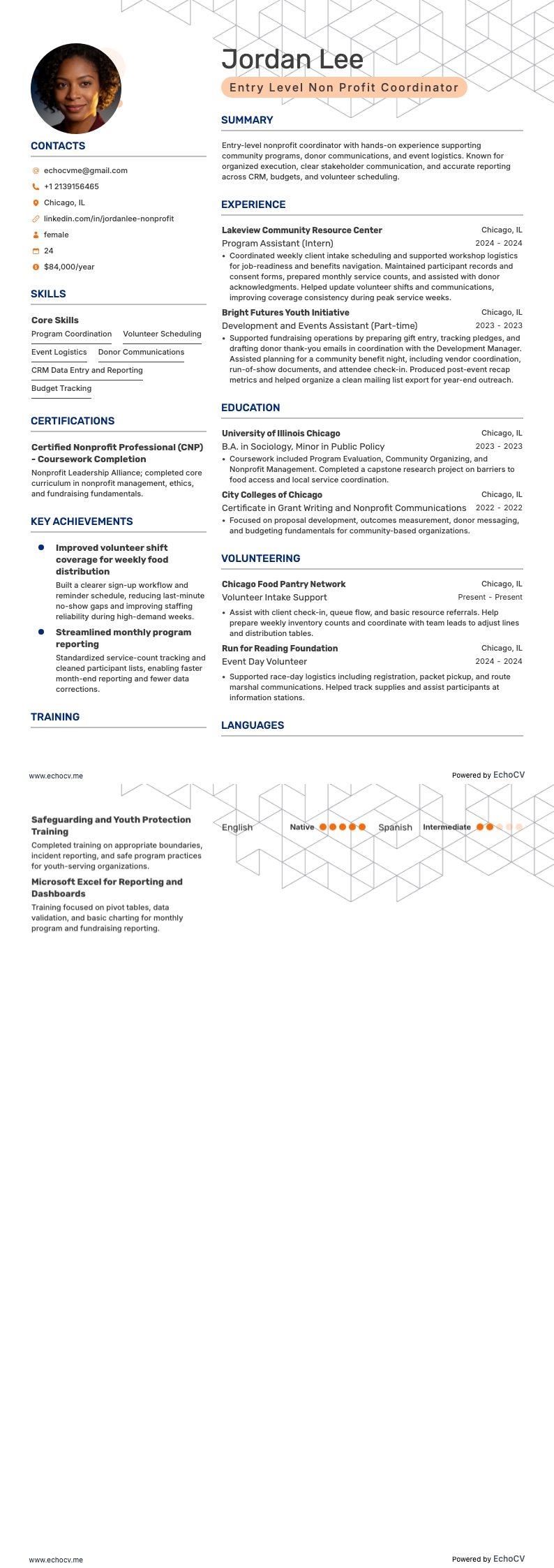 未経験向け非営利団体コーディネーター