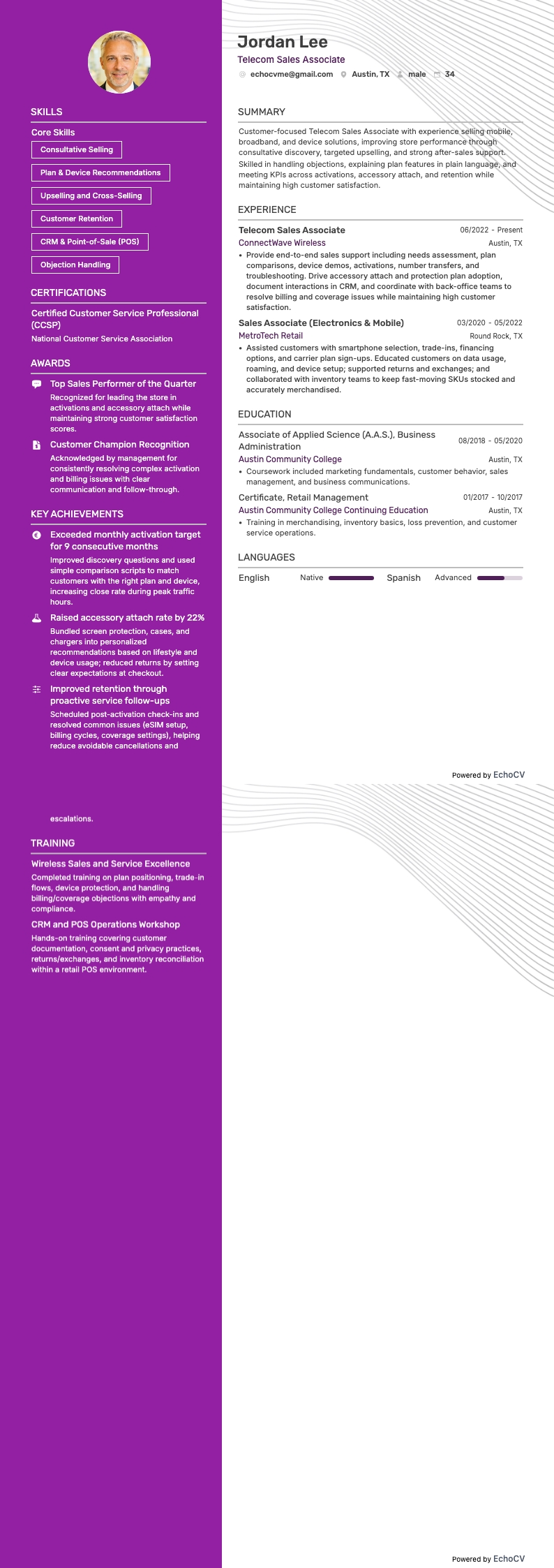 Conseiller commercial en télécommunications