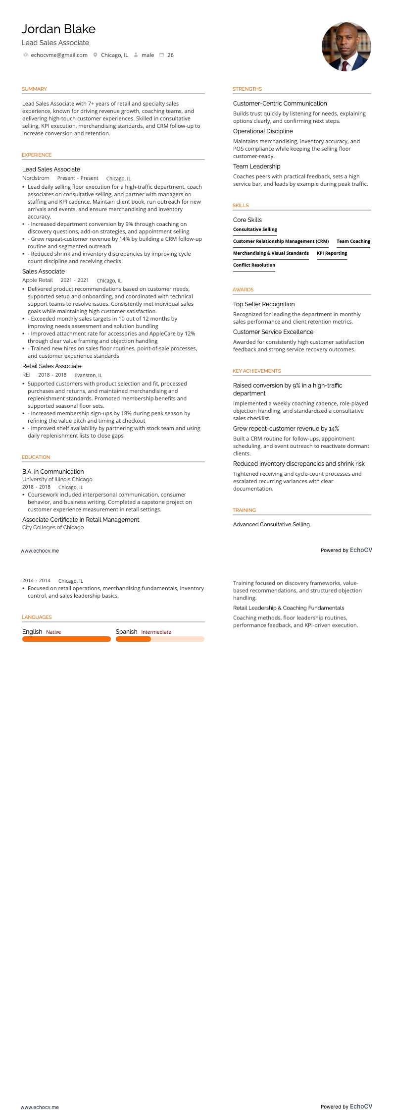 Lead Sales Associate full preview