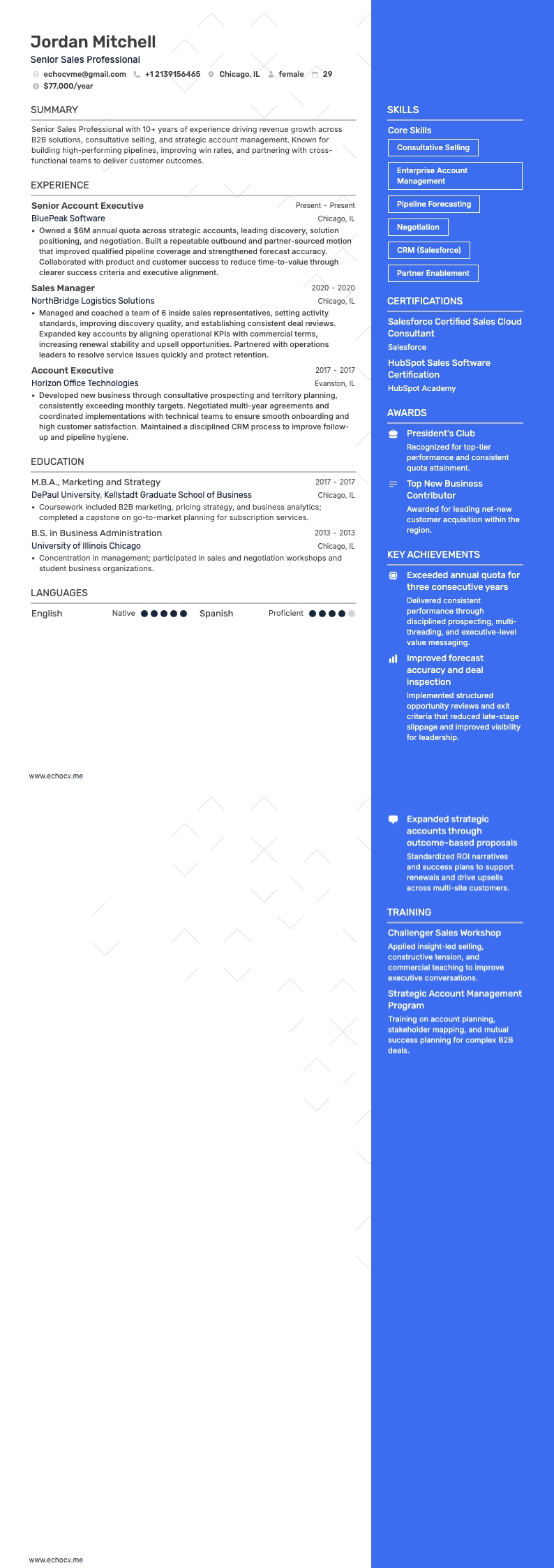 高级销售专业人士 完整预览