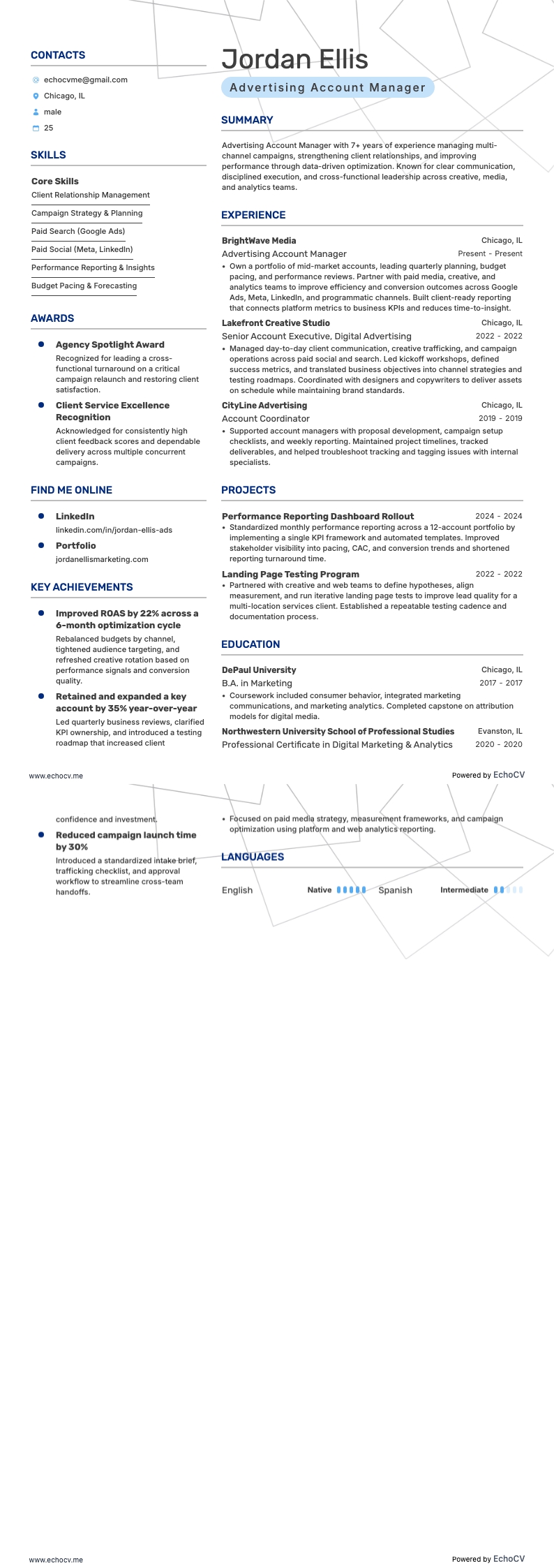 Gerente de contas publicitárias