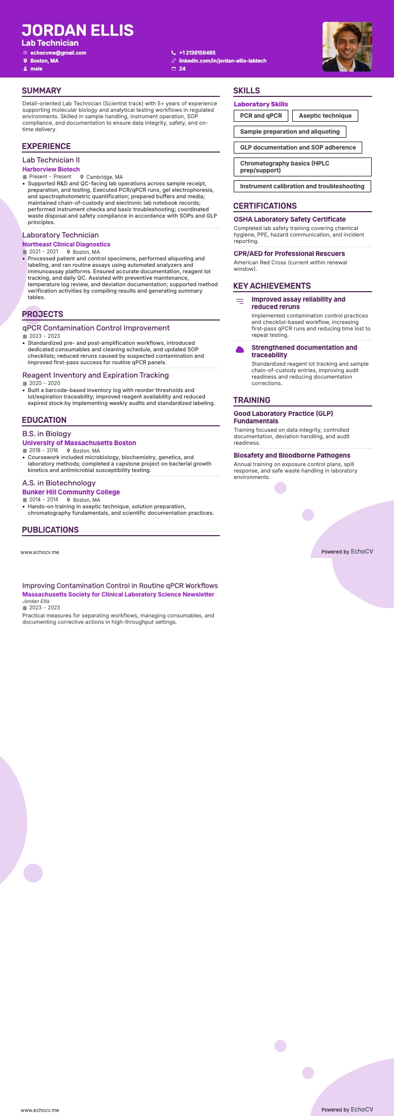 科学家 resume example