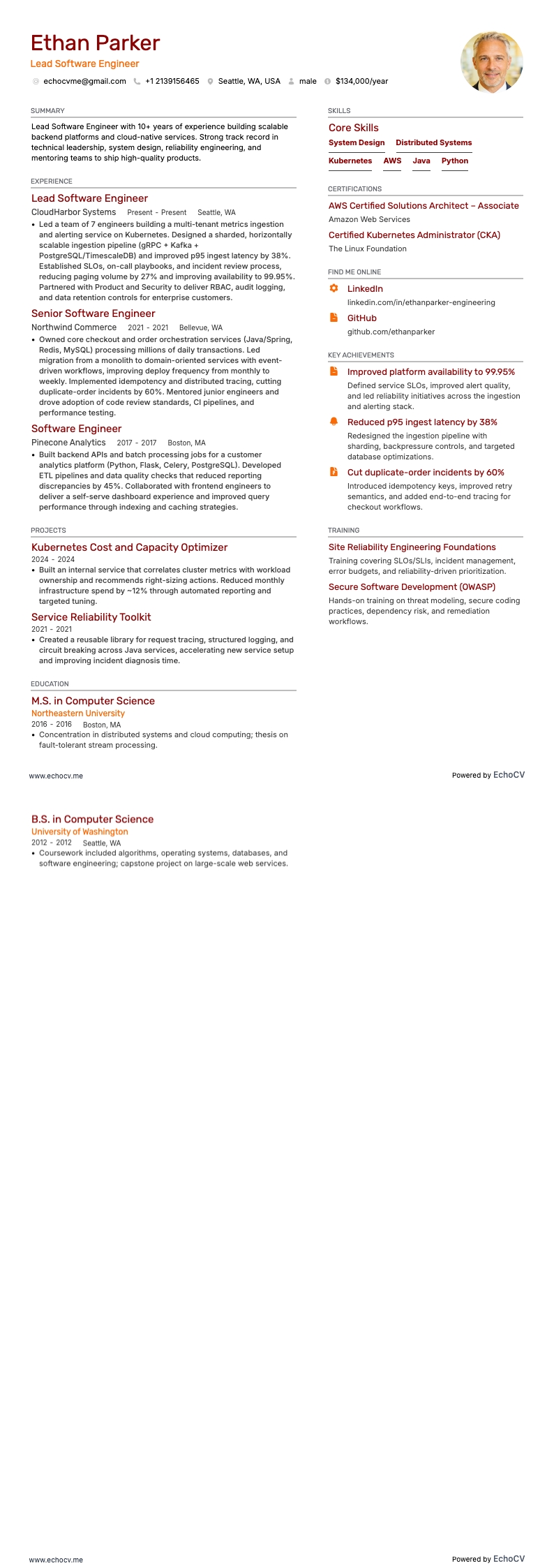 Lead Software Engineer full preview