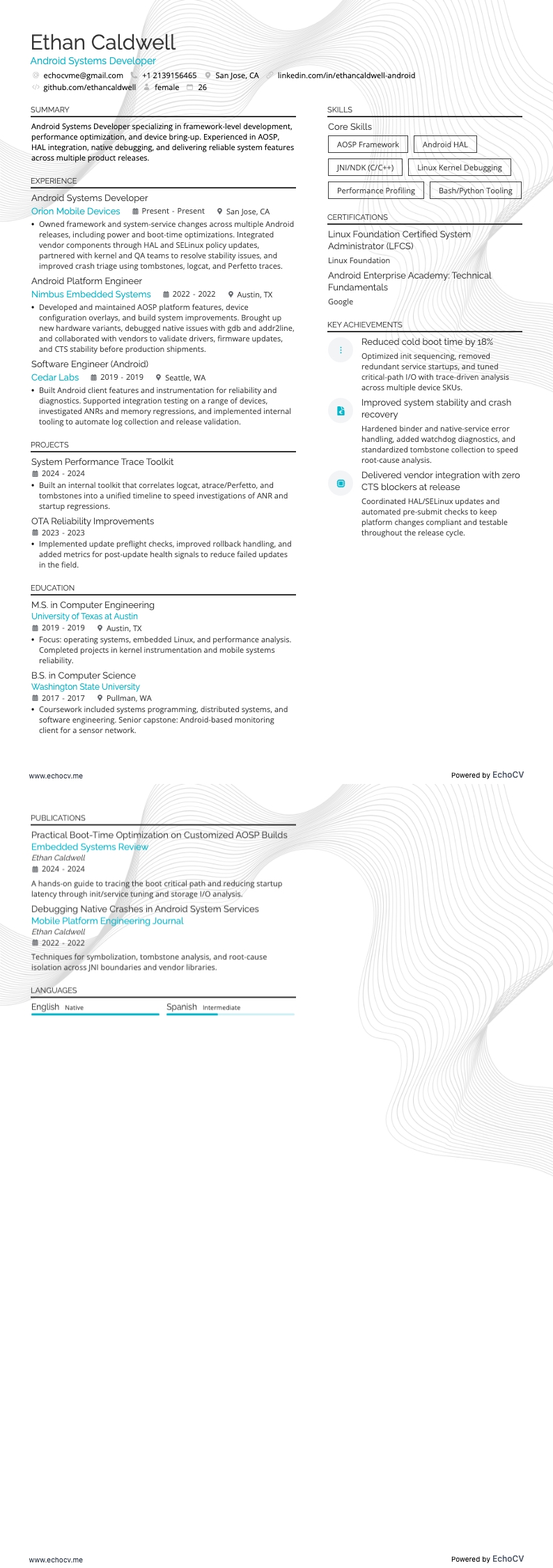 Desenvolvedor de sistemas Android