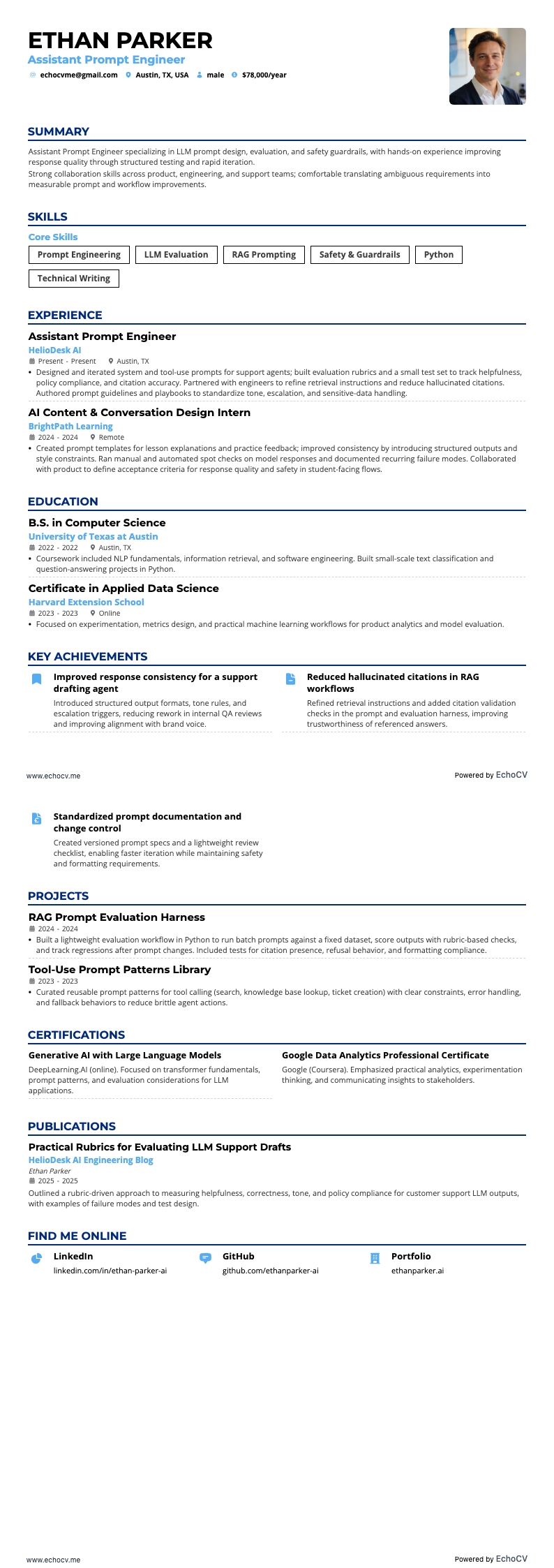Assistant Prompt Engineer full preview