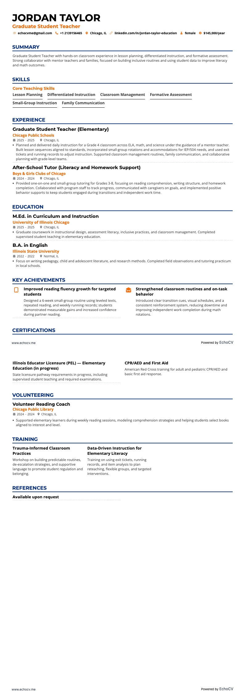 Graduate Student Teacher full preview