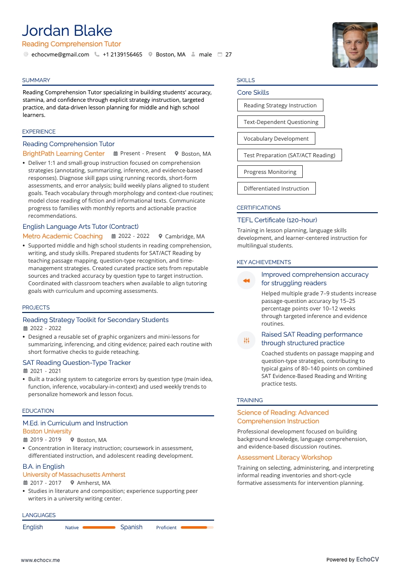 Tuteur de compréhension écrite