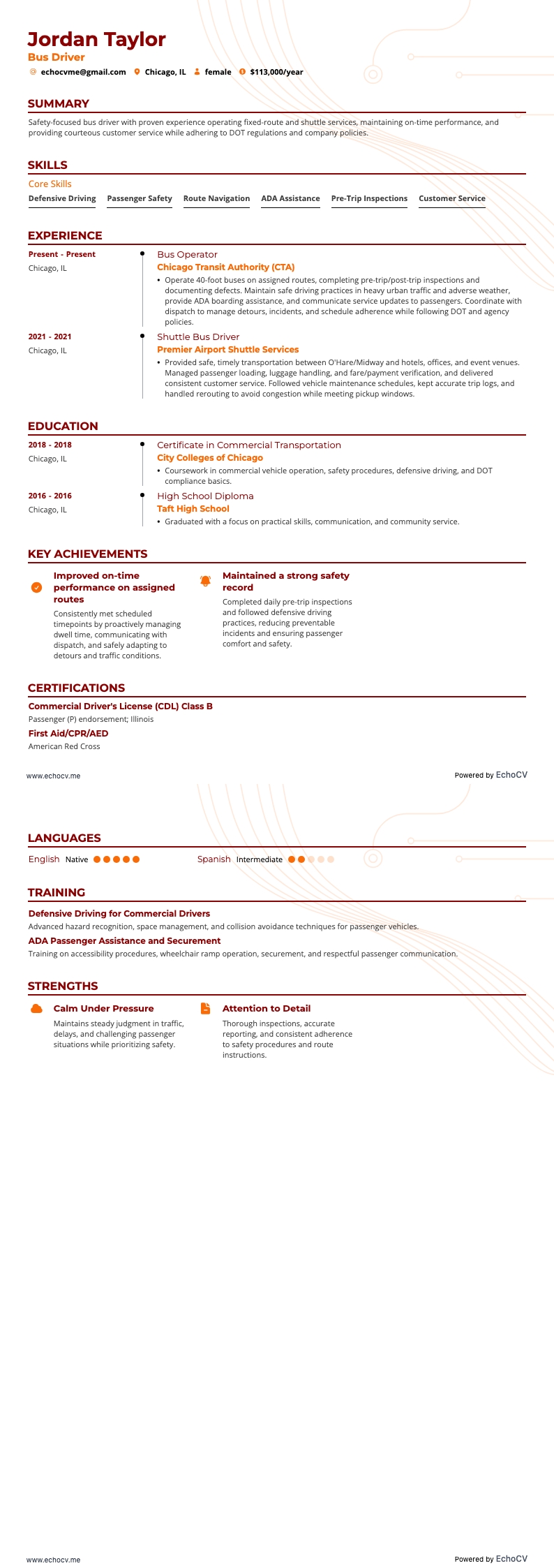 Autista resume example